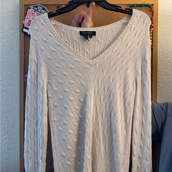 Ralph Lauren Off-White Cable Knit Sweater - Picture 1 of 3